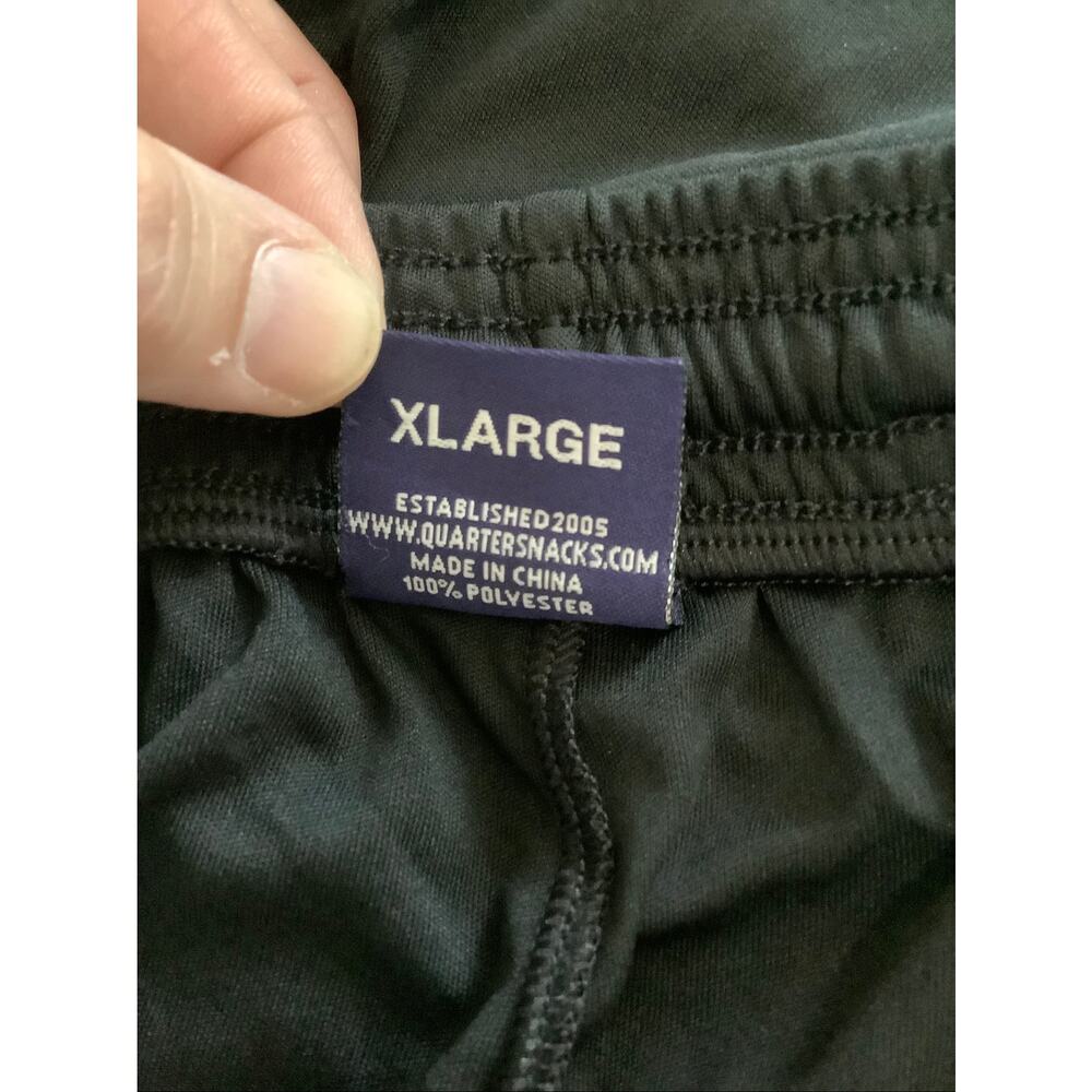 Quartersnacks Mens XL Black 70s Logo Gym Shorts Athletic Athleisure Retro A11-6 - Picture 7 of 7